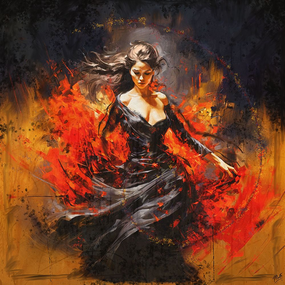 Flamenco Fire II art print by Marta Wiley for $57.95 CAD