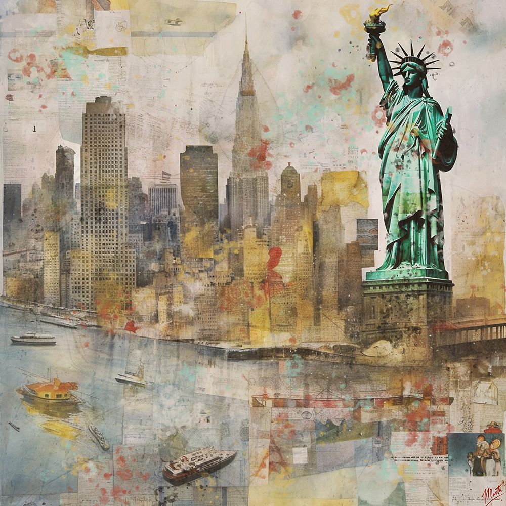 New York Collage II art print by Marta Wiley for $57.95 CAD