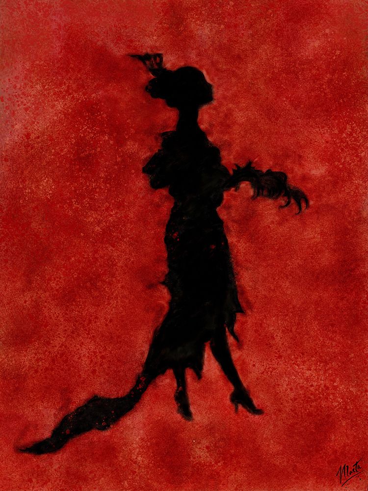 Red Woman Silhouette art print by Marta Wiley for $57.95 CAD