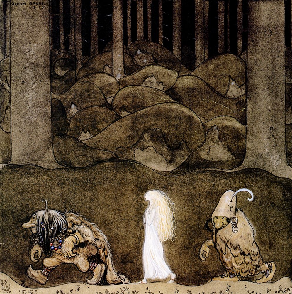 Bianca and the Trolls ca 1907 art print by John Bauer for $57.95 CAD