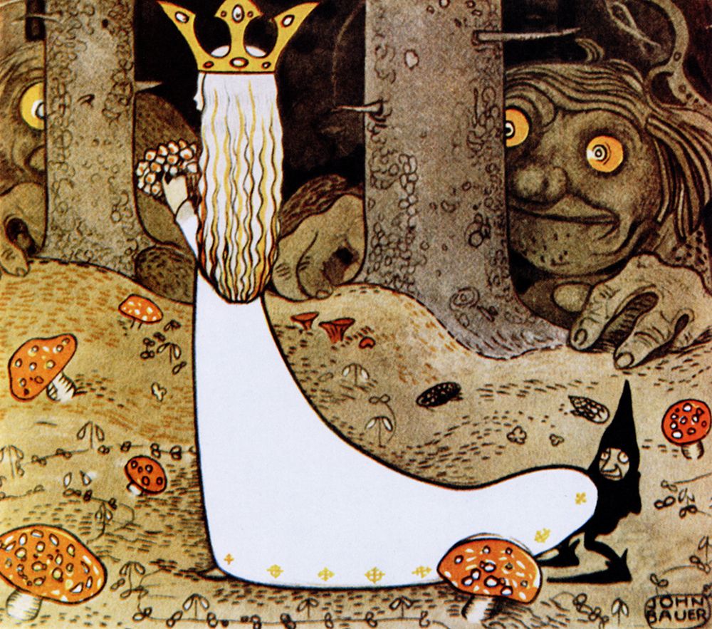 Dag, Daga and the Flying Troll ca 1907 art print by John Bauer for $57.95 CAD