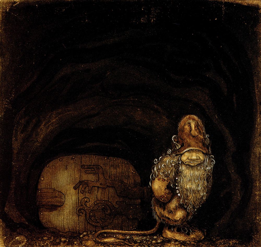 Father Troll near a Door ca 1907 art print by John Bauer for $57.95 CAD