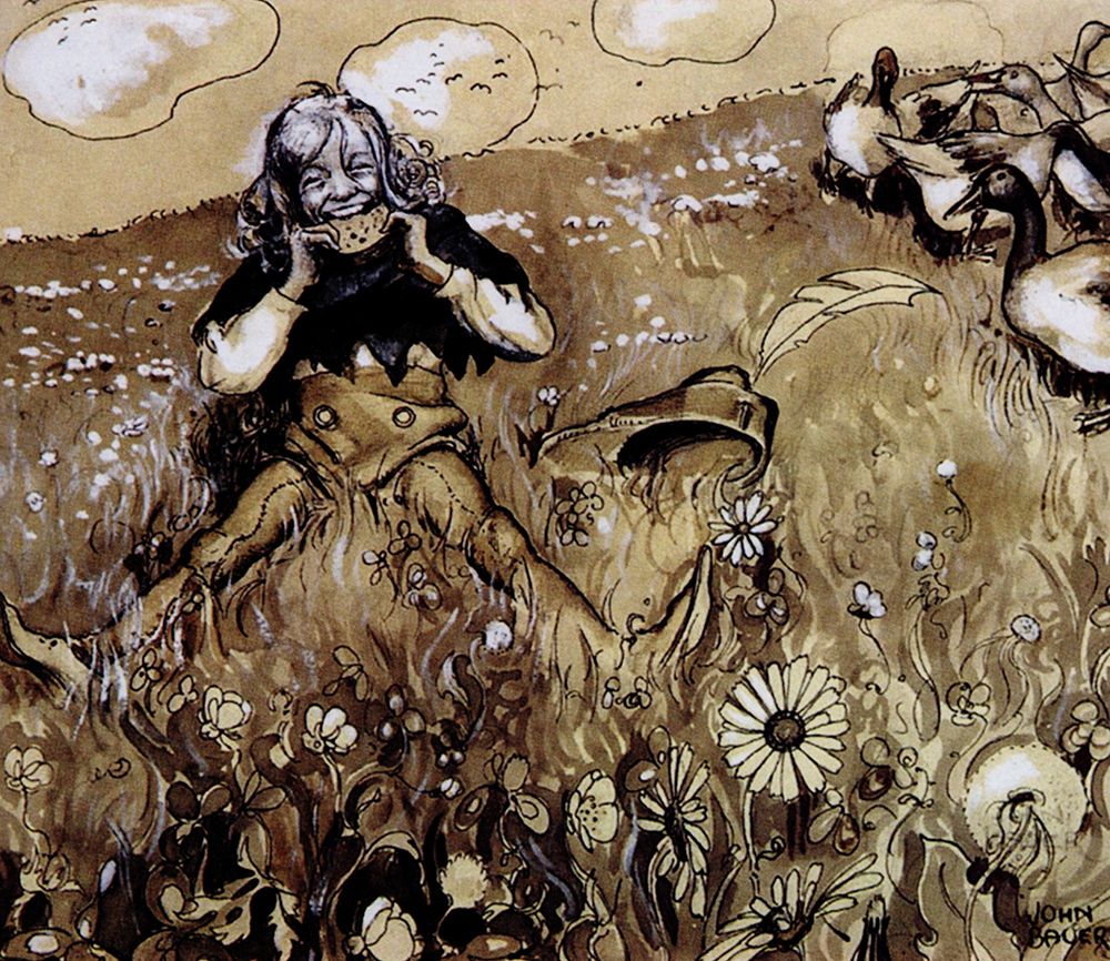 From The Four Aunts ca 1907 art print by John Bauer for $57.95 CAD