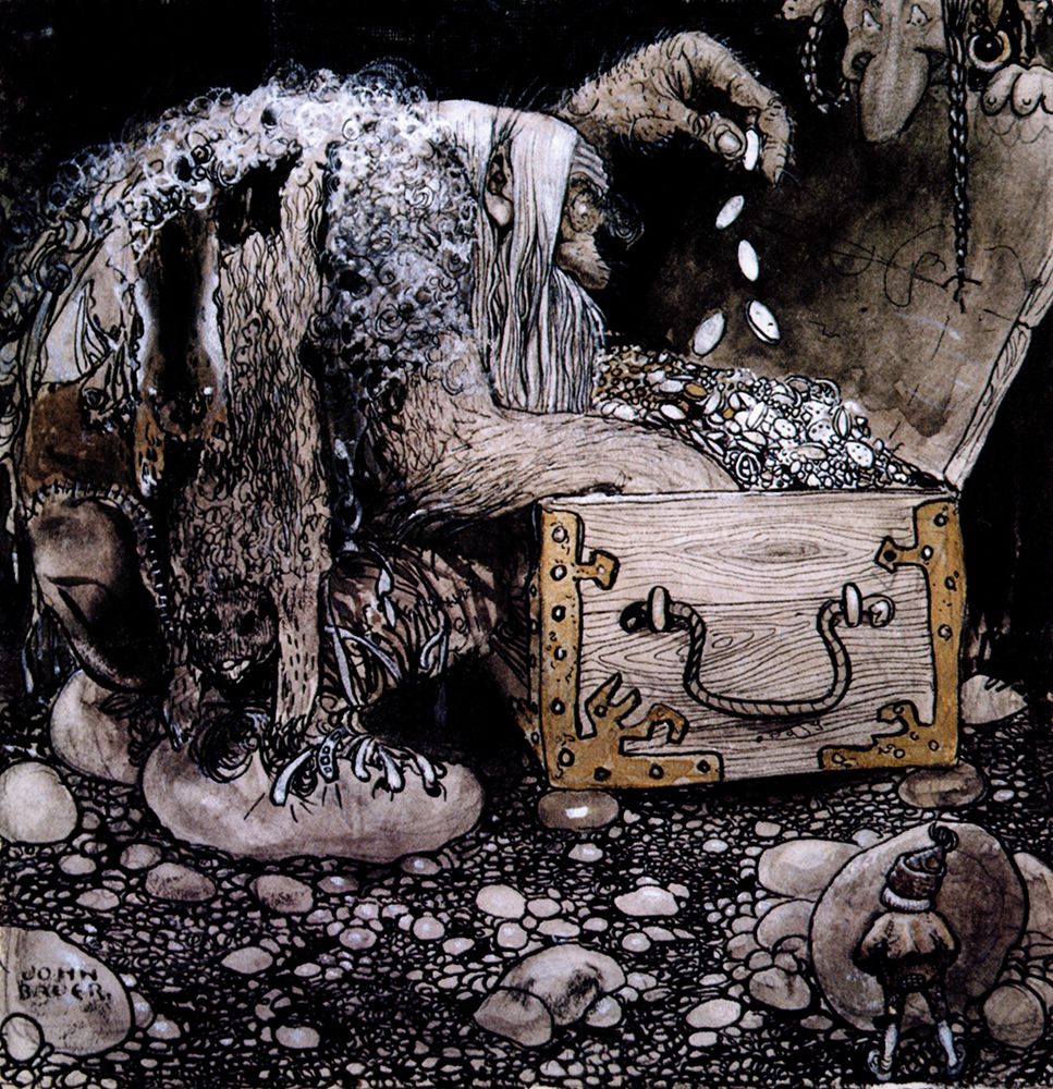 He Approached the Chest Quietly ca 1907 art print by John Bauer for $57.95 CAD