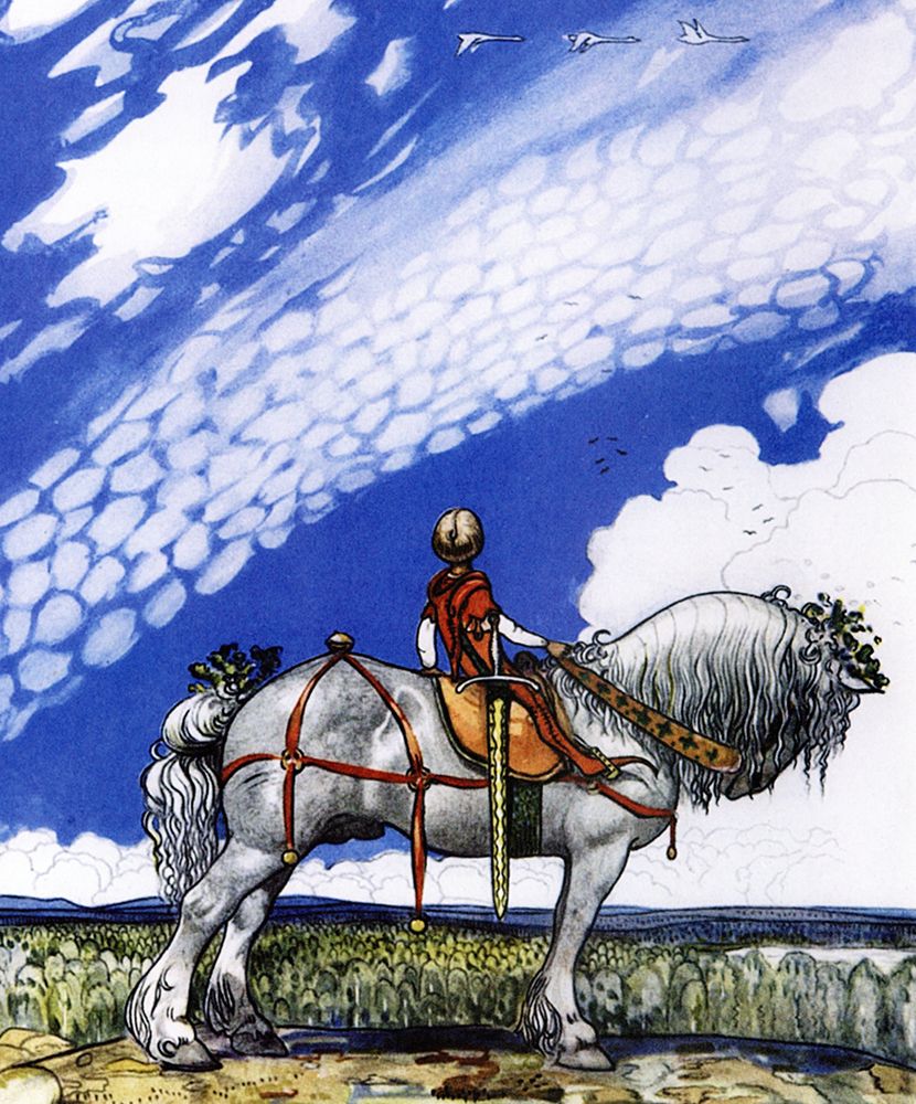 Maiden in the Castle of Rosy Clouds ca 1910 art print by John Bauer for $57.95 CAD