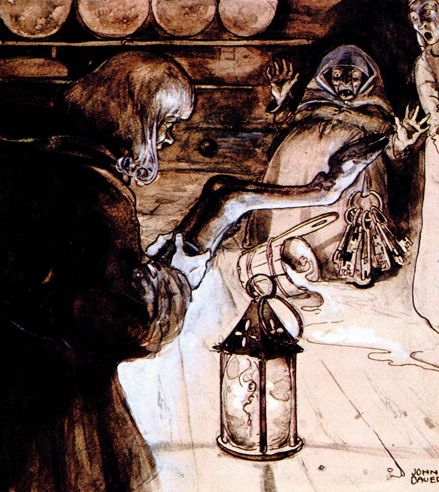 The Barrel Stopper ca 1910 art print by John Bauer for $57.95 CAD