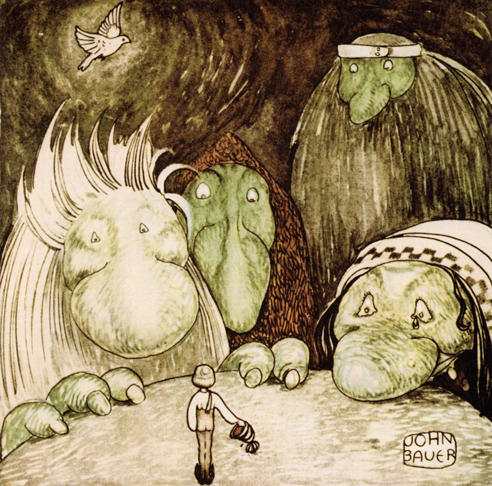 The Boy and the Tomtes Hat, Boy ca 1910 art print by John Bauer for $57.95 CAD