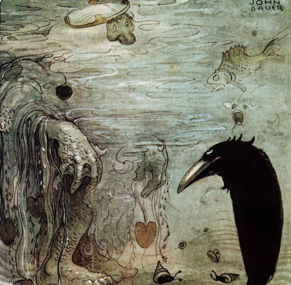 The Boy and the Tomtes Hat, Water Trolls ca 1910 art print by John Bauer for $57.95 CAD