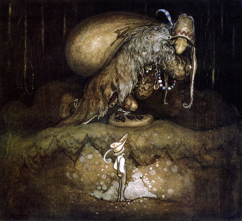 The Boy and the Trolls ca 1910 art print by John Bauer for $57.95 CAD