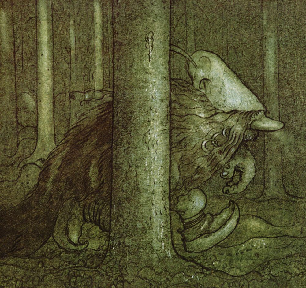 The Giant who Slept for Ten Thousand Years, Troll ca 1910 art print by John Bauer for $57.95 CAD