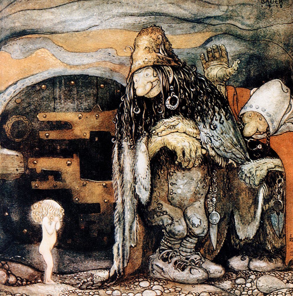 The Troll Wife called to the Girl ca 1910 art print by John Bauer for $57.95 CAD