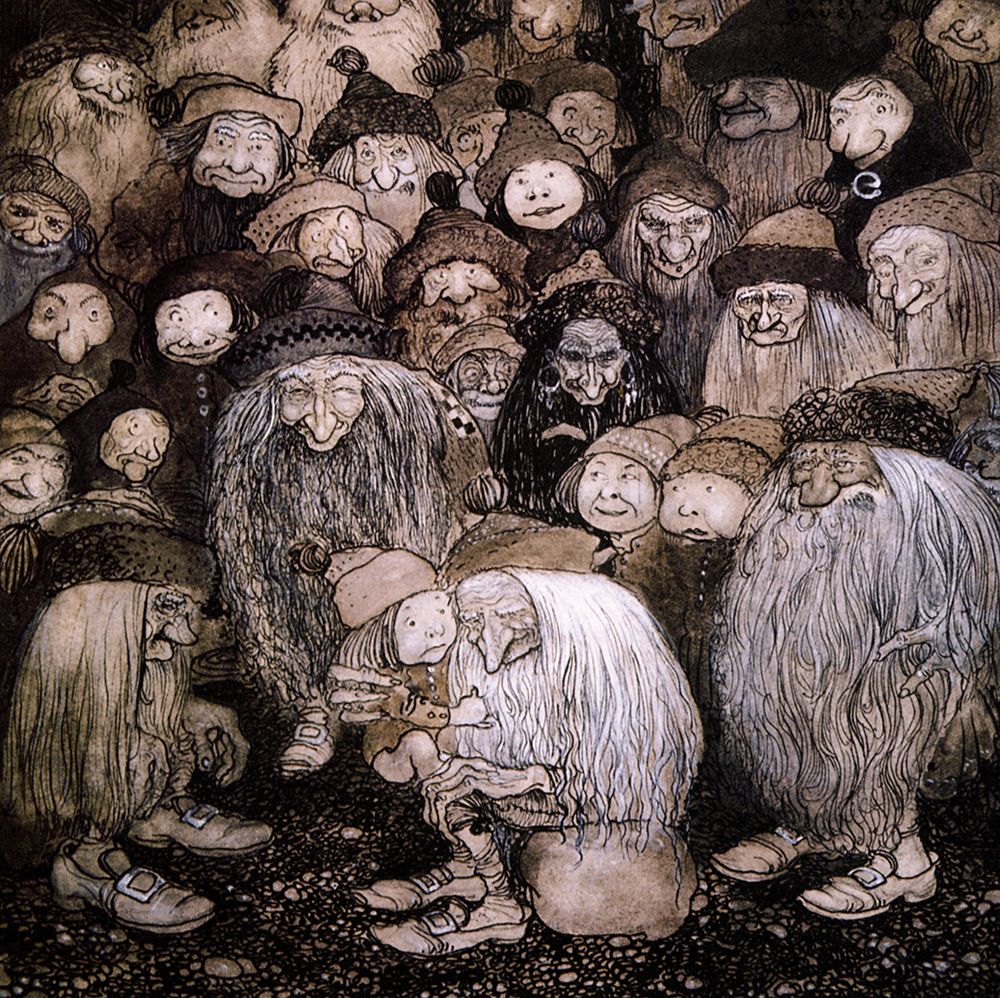 The Trolls and the Youngest Tomte ca 1910 art print by John Bauer for $57.95 CAD