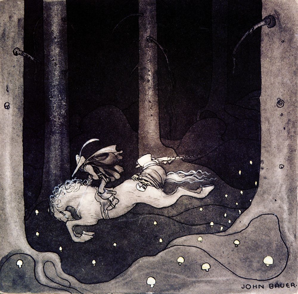 They Heard the Hooves ca 1910 art print by John Bauer for $57.95 CAD