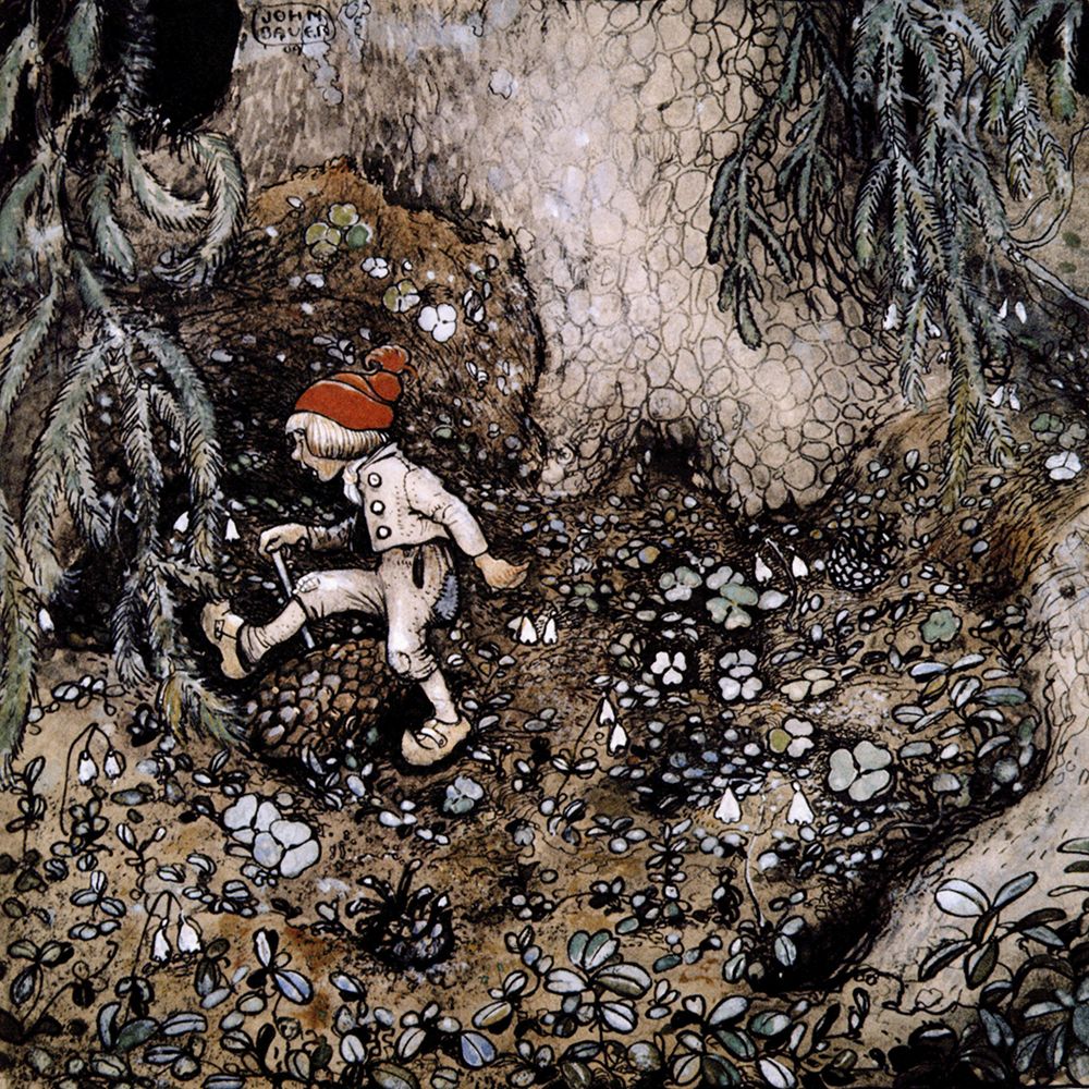 Tomte Boy Trotted Along Quickly ca 1910 art print by John Bauer for $57.95 CAD