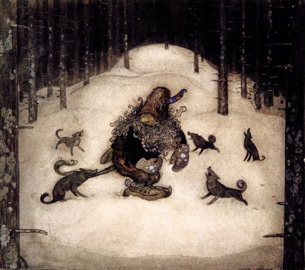 When Mother Troll did the Laundry for the King 1914 art print by John Bauer for $57.95 CAD