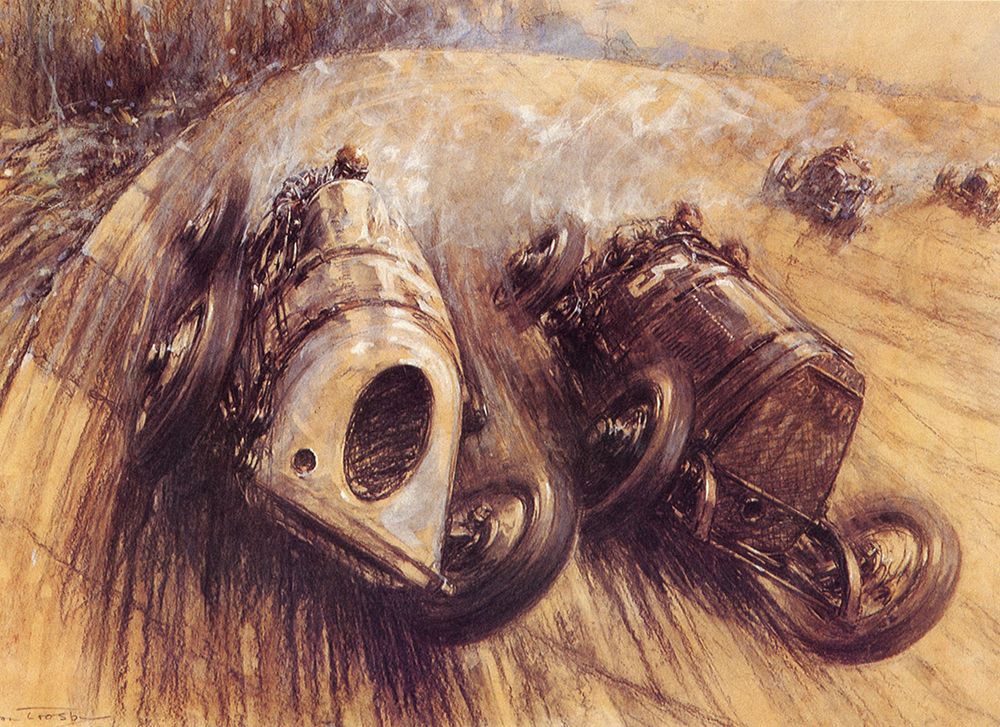 Meteors of Road and Track, Leyland and Fiat 1915 art print by Frederick Gordon Crosby for $57.95 CAD