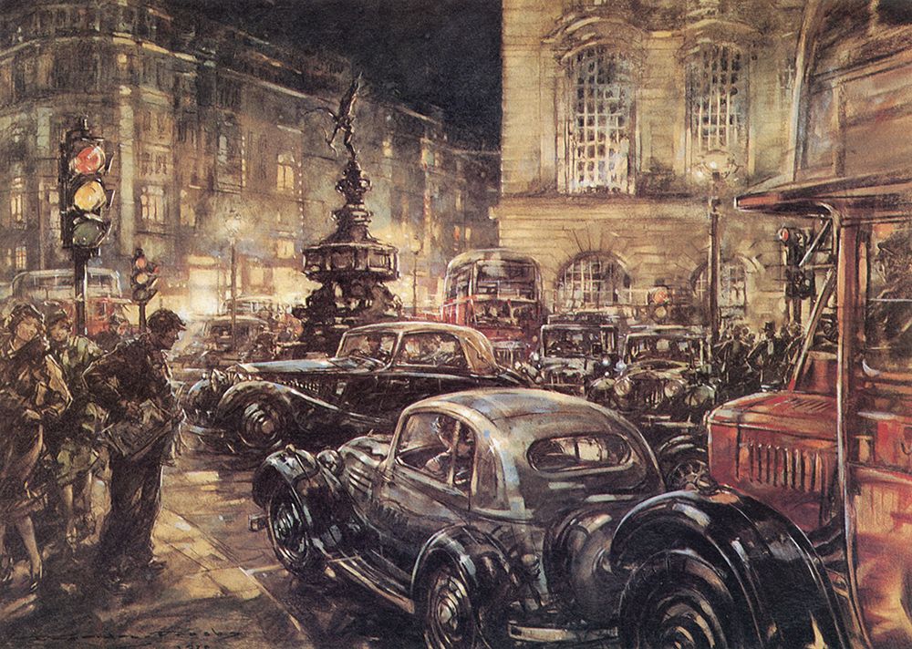 Piccadilly Circus art print by Frederick Gordon Crosby for $57.95 CAD