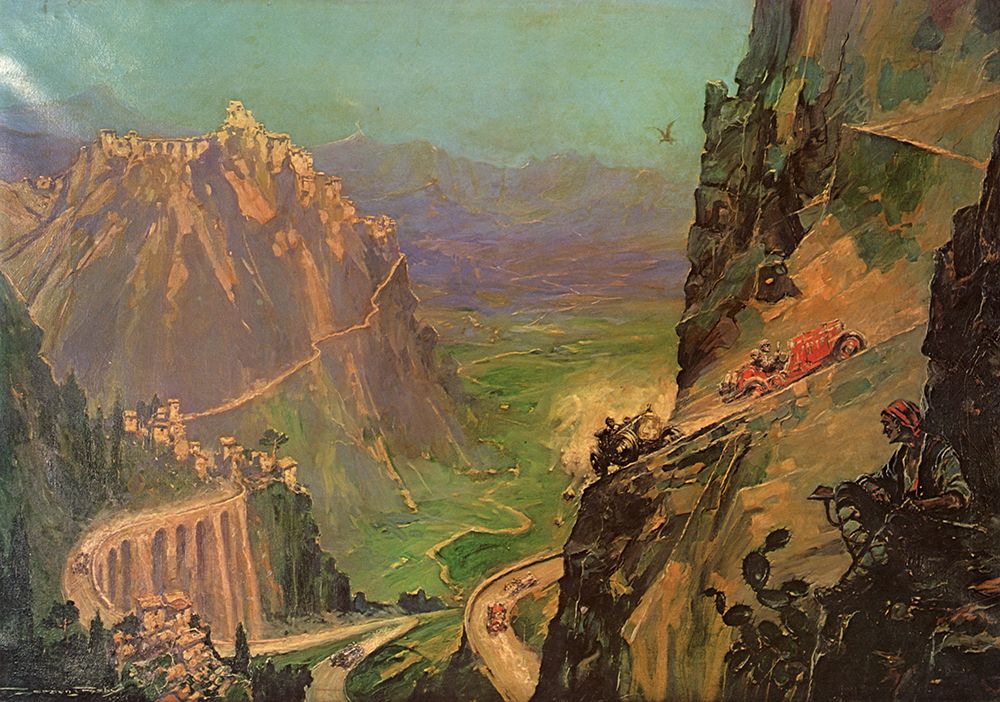 Targa Florio Fantasy art print by Frederick Gordon Crosby for $57.95 CAD