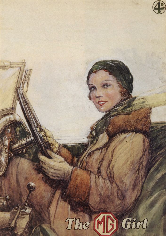 The MG girl, Autocar cover 1932 art print by Frederick Gordon Crosby for $57.95 CAD