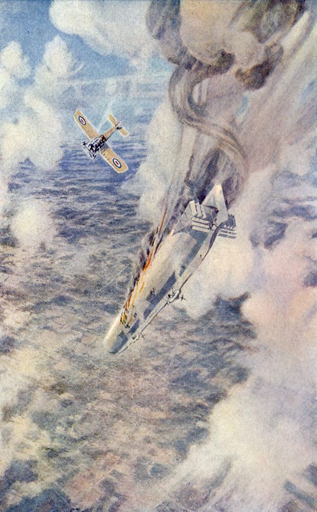 Thrilling Deeds of British Airmen 1918,  Achievement of Lieut. Warneford art print by Frederick Gordon Crosby for $57.95 CAD