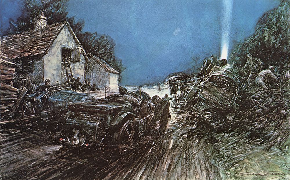White House Crash Le Mans 1927 art print by Frederick Gordon Crosby for $57.95 CAD