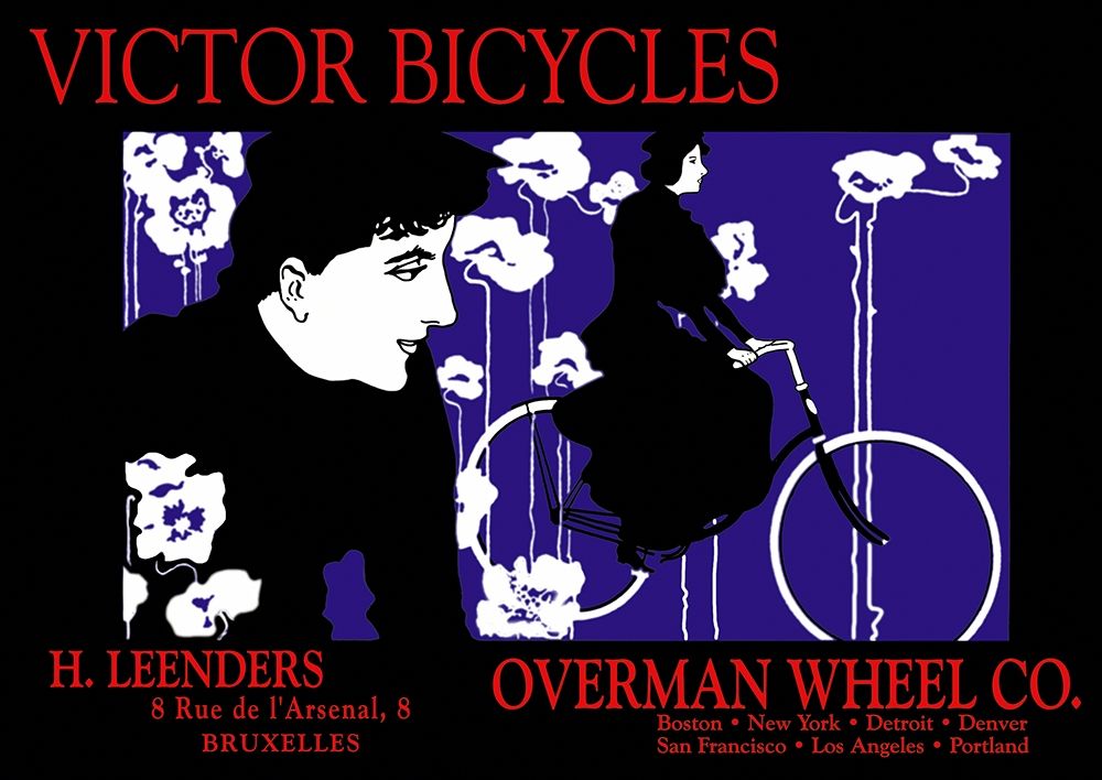 Victor Bicycles: Overman Wheel Company, 1896 art print by William H. Bradley for $57.95 CAD