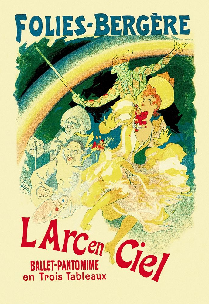 LArc en Ciel: Folies-Bergere, 1893 art print by Jules Cheret for $57.95 CAD