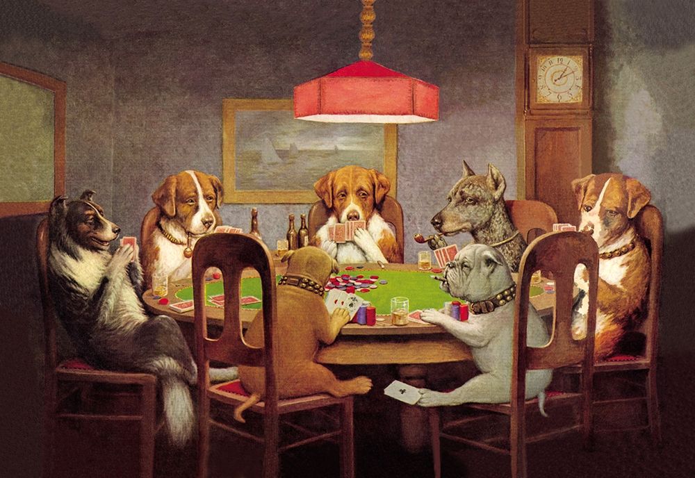 Poker Dogs: A Friend in Need, 1903 art print by C.M. Coolidge for $57.95 CAD