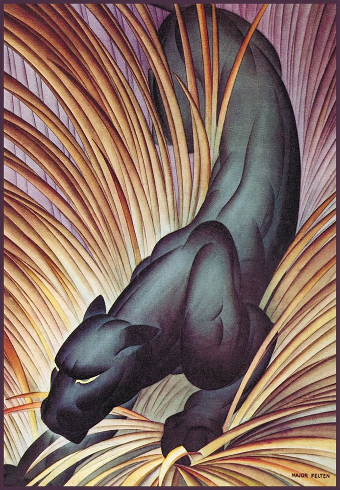 Stalking Panther, 1934 art print by Major Felton for $57.95 CAD
