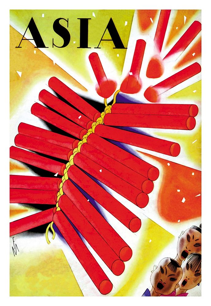 Chinese Fire Crackers with Title, 1932 art print by Frank McIntosh for $57.95 CAD