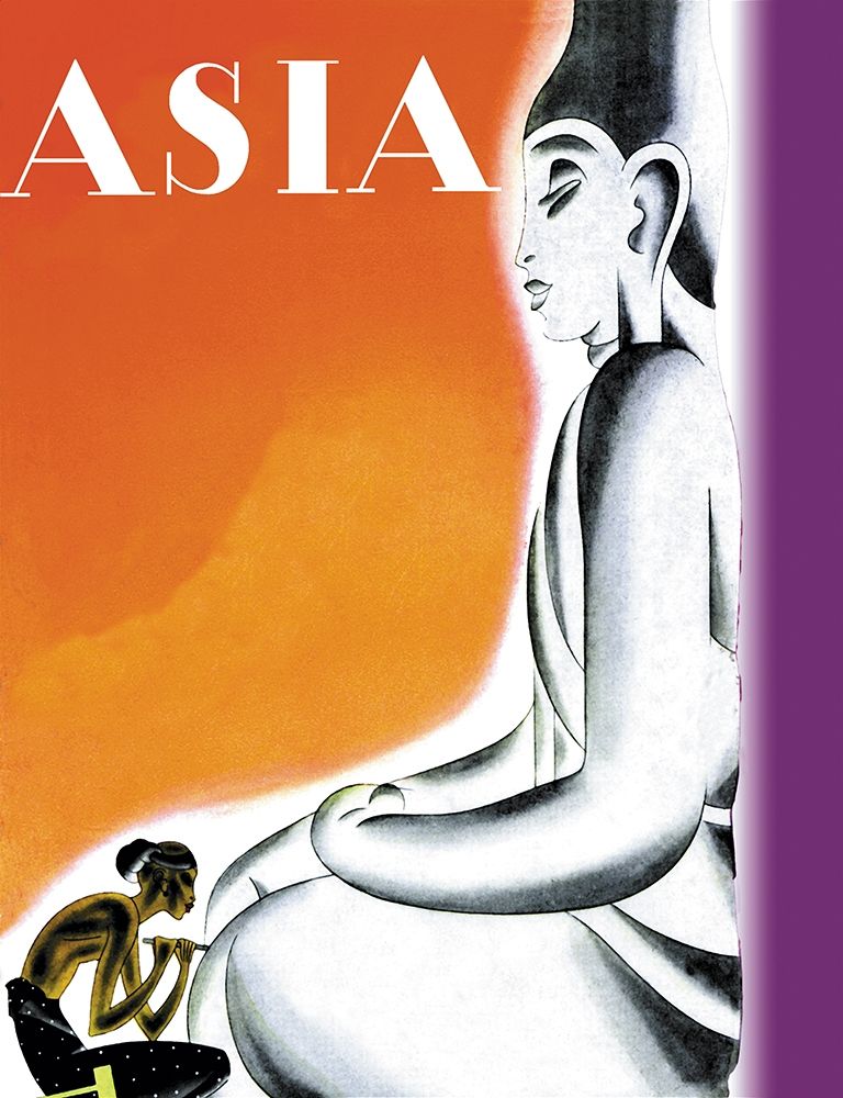 Burmese Sculptor at the Knees of Buddha with Title, 1933 art print by Frank McIntosh for $57.95 CAD