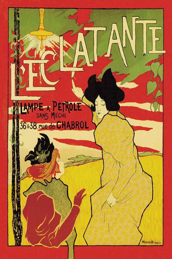 LEclatante - The Brilliant Lamp, 1895 art print by Manuel Robbe for $57.95 CAD
