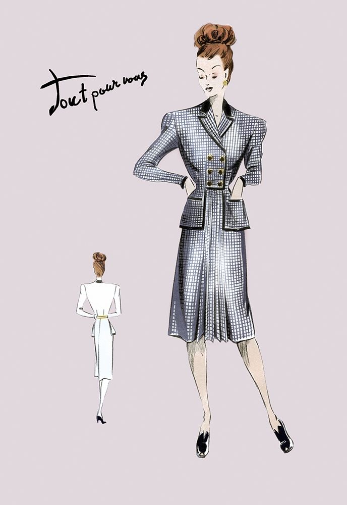 Smart Indigo Suit, 1947 art print by Unknown for $57.95 CAD