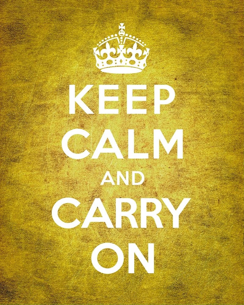 Keep Calm and Carry On - Vintage Yellow art print by The British Ministry of Information for $57.95 CAD