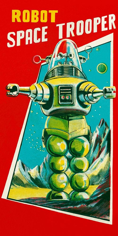 Robot Space Trooper art print by Retrobot for $57.95 CAD