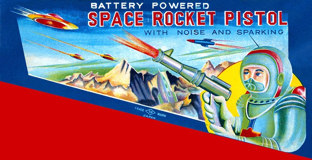 Space Rocket Pistol art print by Retrobot for $57.95 CAD
