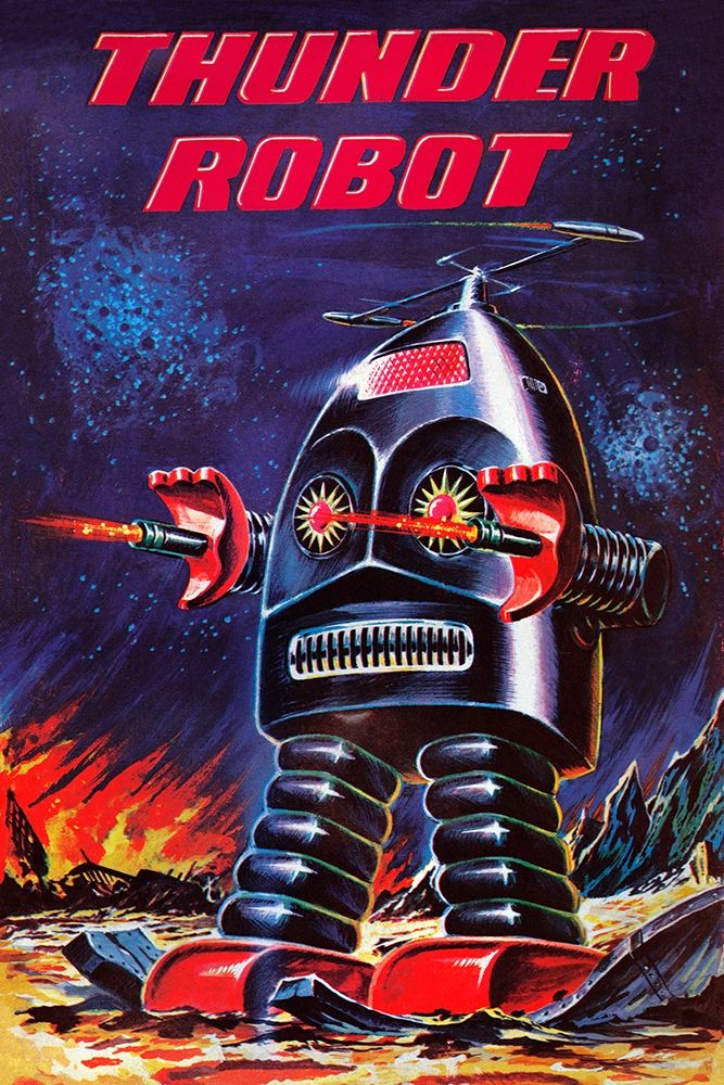 Thunder Robot art print by Retrobot for $57.95 CAD