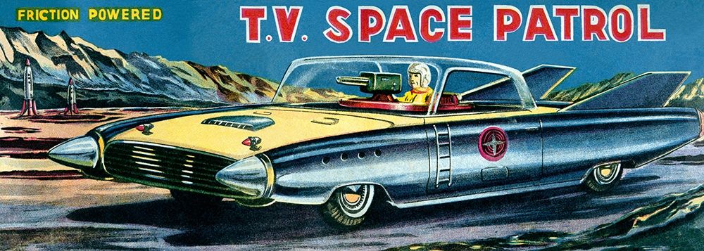 T.V. Space Patrol Car art print by Retrobot for $57.95 CAD