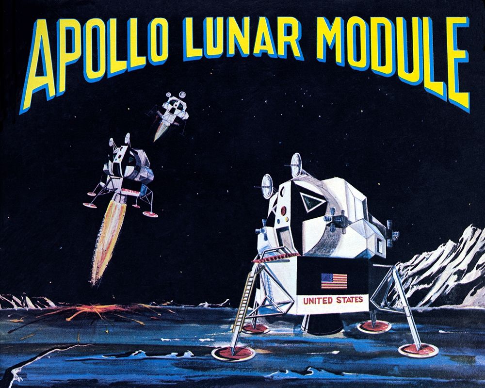 Apollo Lunar Module art print by Retrobot for $57.95 CAD