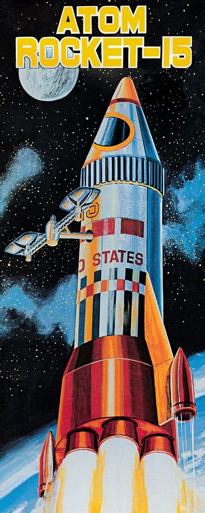 Atom Rocket-15 art print by Retrobot for $57.95 CAD