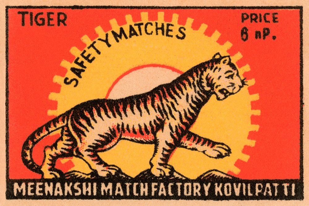 Tiger Safety Matches art print by Phillumenart for $57.95 CAD
