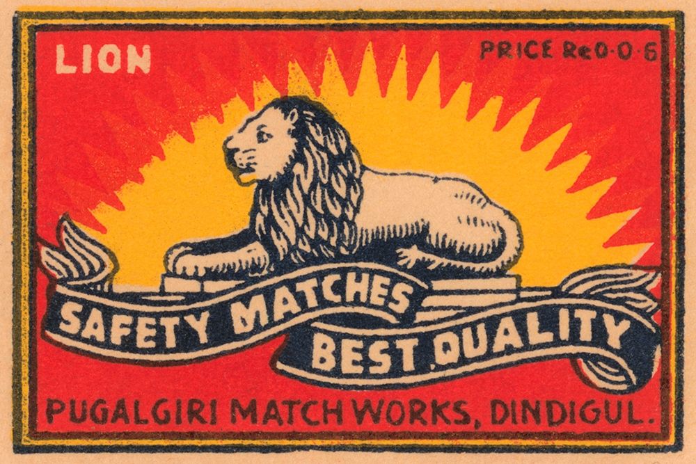Lion Safety Matches Best Quality art print by Phillumenart for $57.95 CAD
