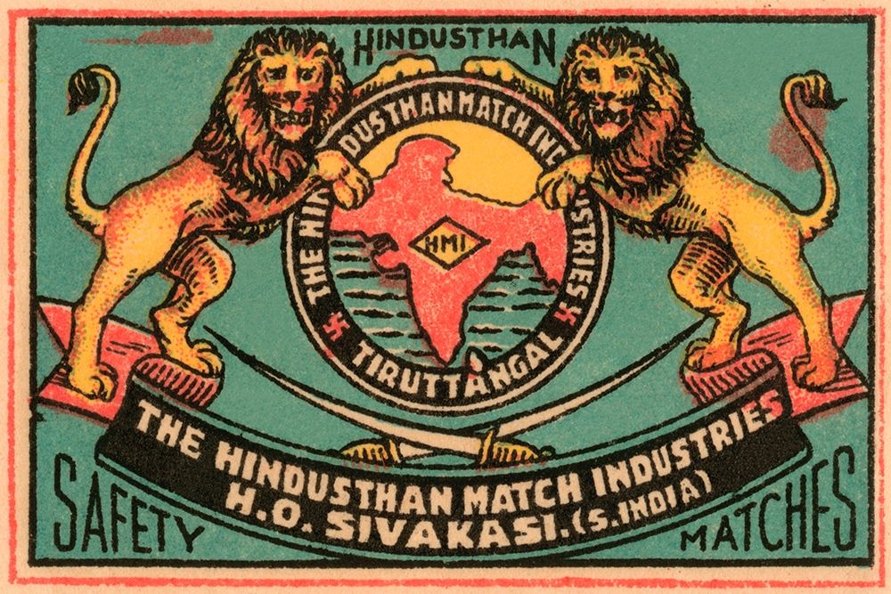 Hindusthan Safety Matches art print by Phillumenart for $57.95 CAD