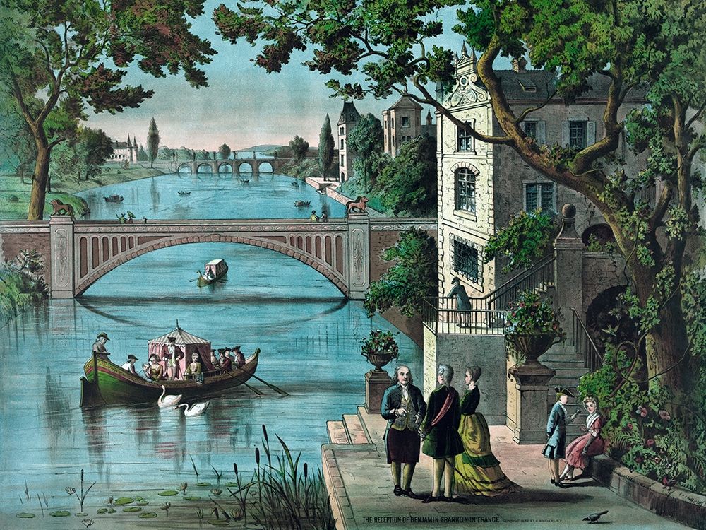 Reception of Benjamin Franklin in France art print by Charles Brothers for $57.95 CAD