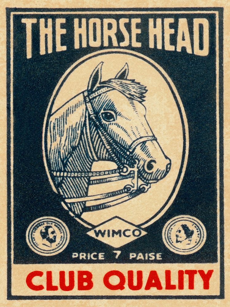 Horse Head Club Quality Matches art print by Phillumenart for $57.95 CAD