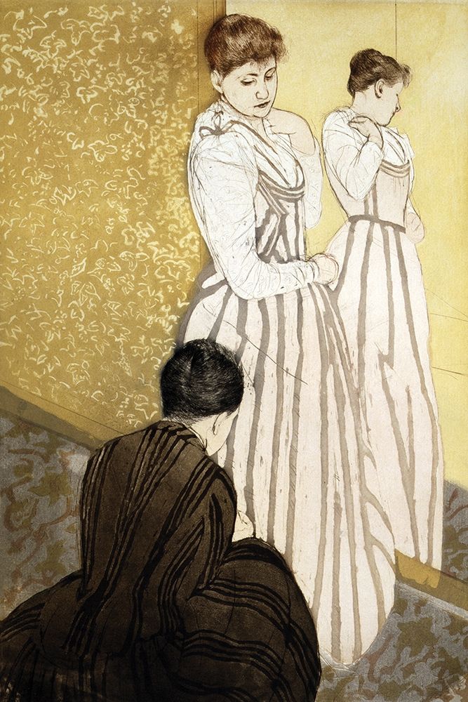 The Fitting art print by Mary Cassatt for $57.95 CAD