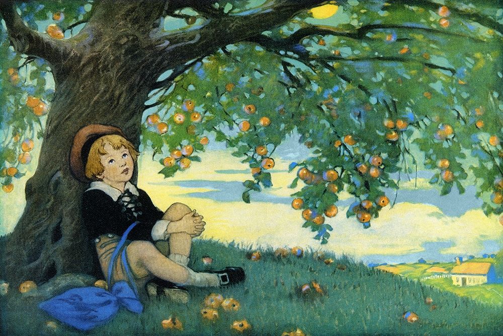Boy Under an Apple Tree art print by Jesse Willcox Smith for $57.95 CAD