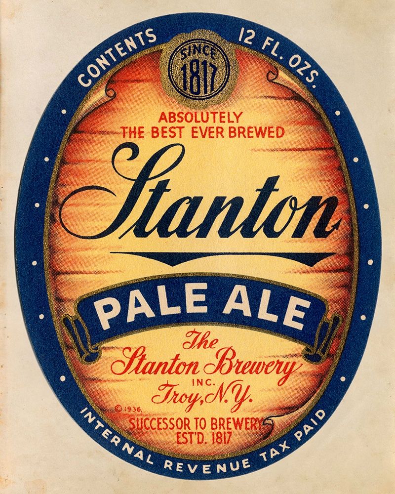 Stanton Pale Ale Beer art print by Vintage Booze Labels for $57.95 CAD