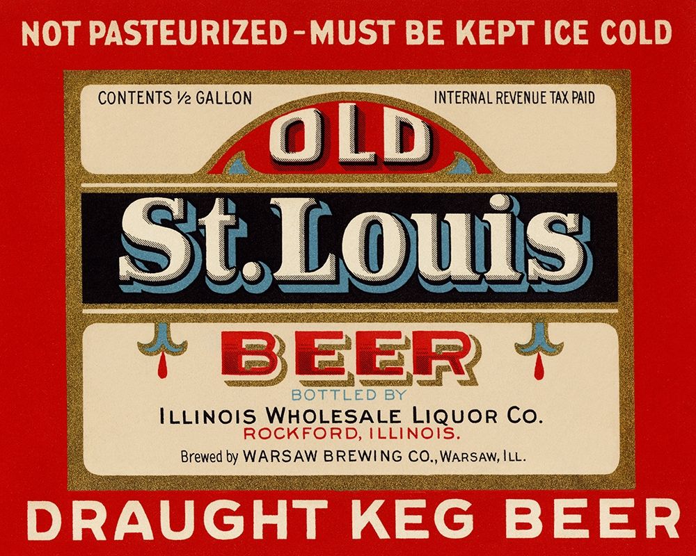 Old St. Louis Beer art print by Vintage Booze Labels for $57.95 CAD