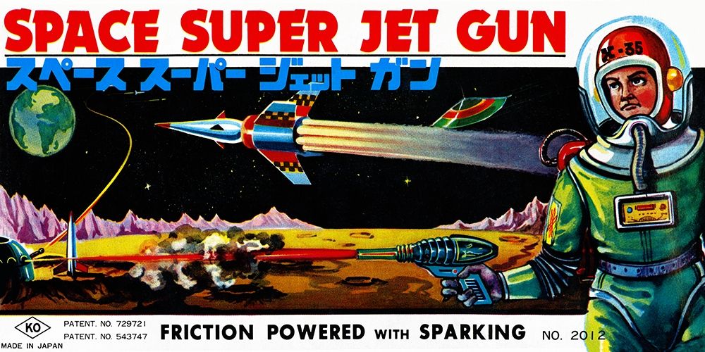 Space Super Jet Gun art print by Retrogun for $57.95 CAD